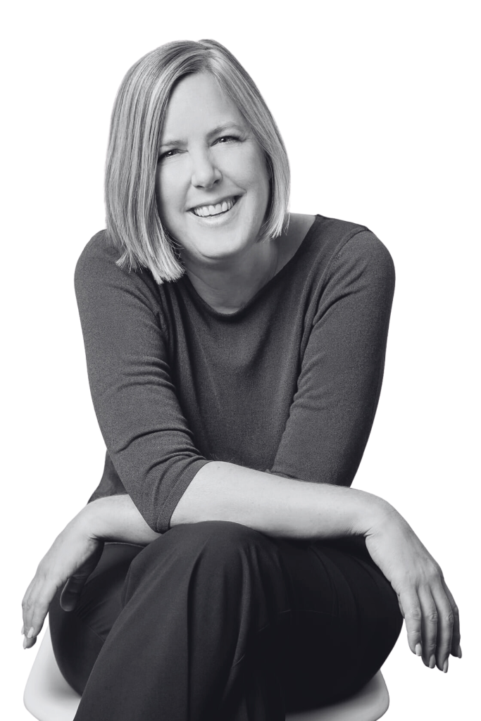Jacqueline Widmer in a black and white pose clear bg